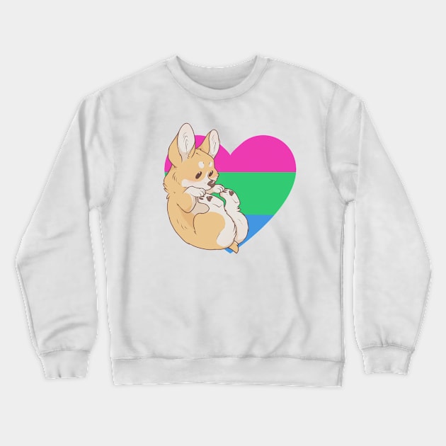 Polysexual Pride Corgi Crewneck Sweatshirt by saltuurn